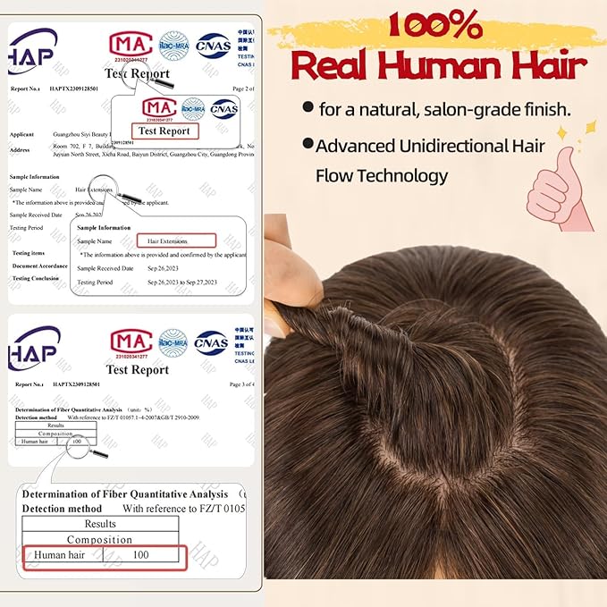 Rich Choices Human Hair Toppers for Women-100% Real Remy Hair Topper No Bang-Upgraded 150% Density 9 * 12CM Lace Base-Clip in Hairs Topper for Thinning Hairs-14Inch #2R Chocolate Brown