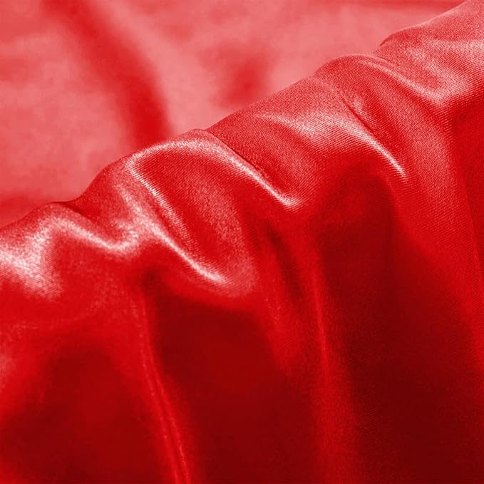 Aormenzy Satin Pillow Cases for Women King Size Set of 2, Red Satin Pillowcase for Hair with Envelope Closure Silky Pillow Covers Wrinkle, Fade Resistant (20x40 Inches)