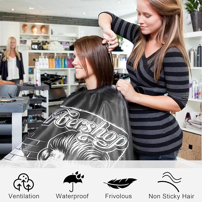 Barber Cape, Professional Hair Cutting Cape, Haircut Capes For Adults, Oilproof Anti-static Cutting Hair Beard Hairdressing Salon Cape, No Sticking to Hair, Easy to Clean