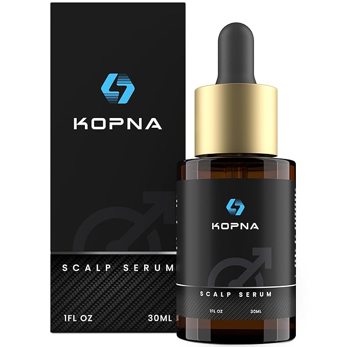 Hair Growth Serum for Men - Extra Strength Scalp Treatment with Biotin & Botanical Actives - Clinically Tested for Thicker, Fuller Hair - Lightweight, Non-Greasy Formula - 1 Fl Oz Bottle