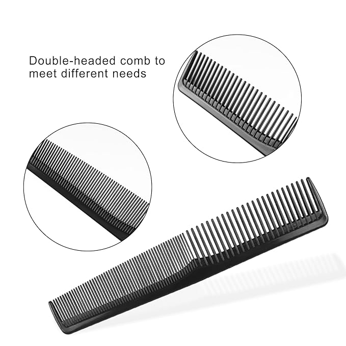 Sturdy Double Tooth Hair Pocket Combs, Individually Wrapped in Bulk Pack of 500 for Homeless, Charity, and Care Packs