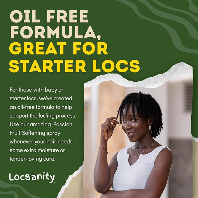 Locsanity Daily Moisturizing Spray for Dull, Dry Locs - Jumbo Size Passion Fruit Hair and Scalp Moisturizer for Dreadlocks, Sisterlocks, Microlocks, Braids to Control Oil and Frizz Passionfruit