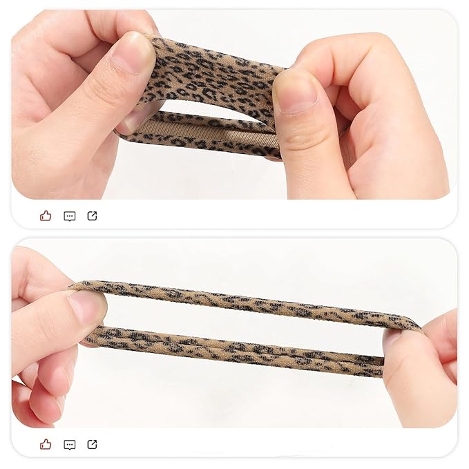 30 PCS Hair Ties for Women - Seamless Elastic Hair Bands, Gentle No Damage Ponytail Holders for Thin/Thick Hair, Durable Fashion Hair Accessories for Girl Mother(Leopard Print)