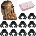 MAORULU Hair Clip, Tiny Octopus Hair Clip for Thin/Medium Thick Hair Women Girls Kids, 1.5 Inch Mini Hair Jaw Clips Matte, 10 Pack with Gift Box (Black)