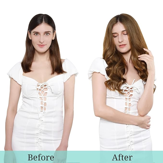 DOORES Clip in Hair Extensions, Medium Auburn 22 Inch 7pcs 120g, Remy Hair Extensions Clip in Human Hair Extensions For Women Clip in Natural Hair Extensions Thick Silky Straight