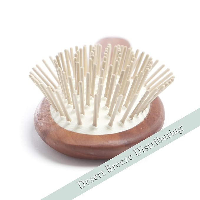 Natural Wooden Hair Brush for Women – Anti Breakage Wood Bristle Brush with Pear Wood Handle, Gentle Scalp Massage, Anti-Static, Made in Germany – Best Rated for All Hair Types