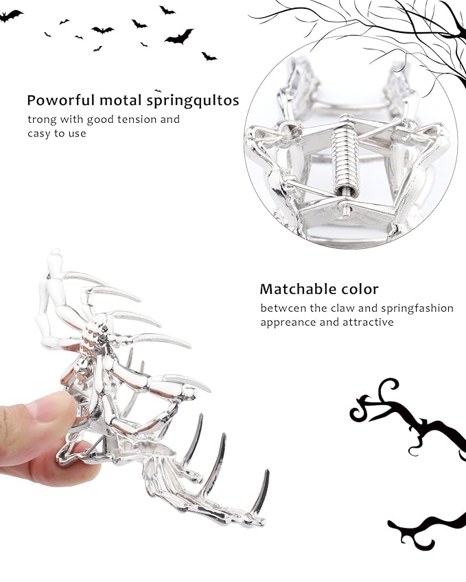 HAIMEIKANG 4 PCs Metal Hair Claw Clips - Irregular Large Non-Slip Styling Accessories for Women's Thick and Thin Hair