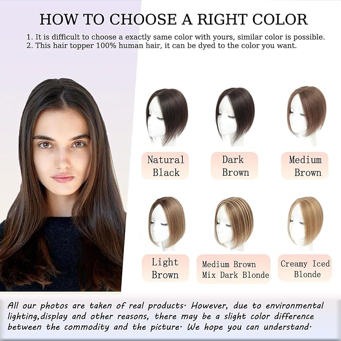 Hair Toppers for Women 10 Inch No Bangs Hairline Topper Wiglets Hairpiece Swiss Base Mixed Light Grey Hairline Topper Wiglets Hairpieces for Thinning Hair Swiss Base Mixed Light Grey (Grey)