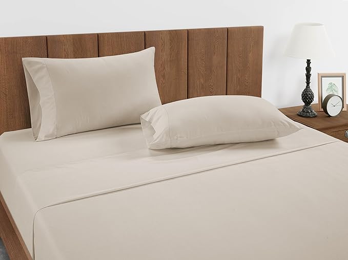 Lane Linen 100% Organic Cotton Pillow Cases Standard Size Set of 2 (20"x26") - Cotton Pillowcases Standard Size - Soft Navy Blue Pillow Cases Set of 2 - Standard Pillow Case Pack of 2 - Glacier Grey
