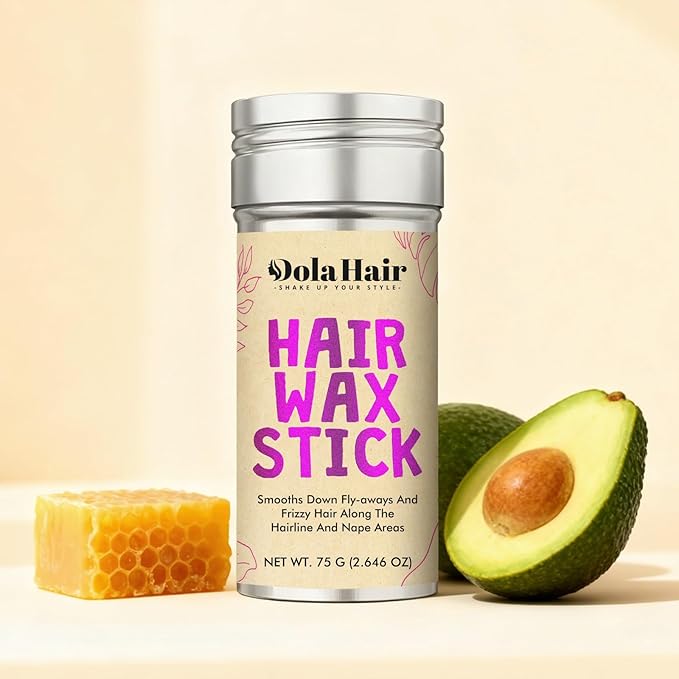 Dolahair Hair Wax Stick for Flyaways, Smoothing, and Slick Back - Hair Pomade for Women and Kids (2 Pack)