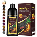 Instant Natural Brown Hair Color Shampoo - 3 in 1 for Gray Hair, 100% Coverage in 10-15 mins, Long Lasting, 16.9 Fl Oz