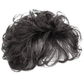 5.1'' Black Hair Toppers for Women, Curly Synthetic Hair Topper with Bangs, Breathable Fluffy Clip-in Natural Wig Toppers, Thinning/Loss, For Thin