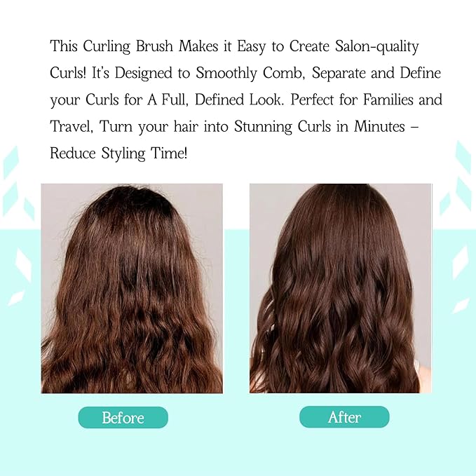 Curl Defining Brush for Curly Hair, Flexi Vented Brush for Faster Drying Hair, Detangling and Shaping to Reduce Pulling (Green)