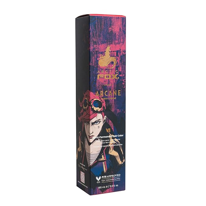 Arctic Fox x Arcane League of Legends Vegan and Cruelty Free Semi Permanent Hair Color Dye (5.6 Fl Oz, VI)