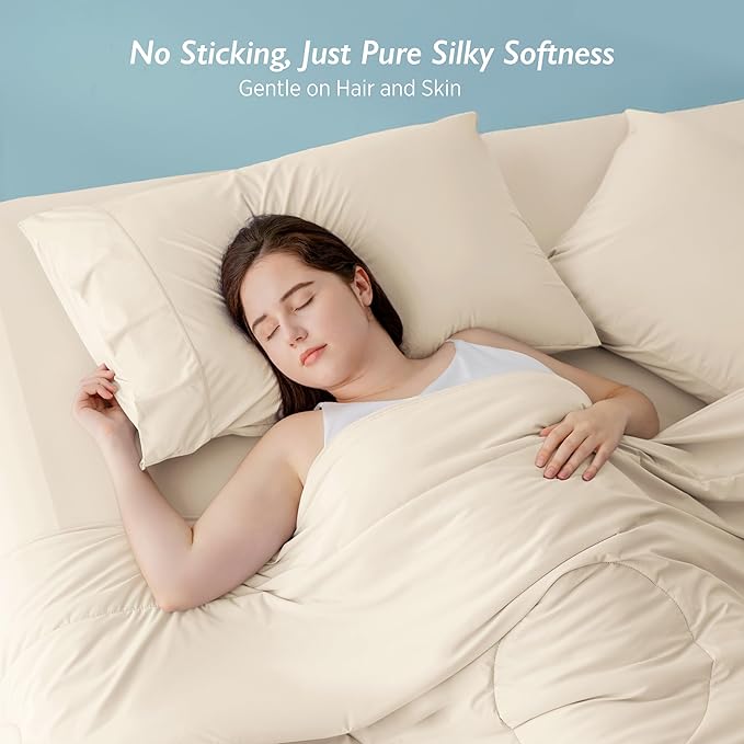 Breescape Cooling Pillow Cases King Size - BlendTek™ Dry & Cool Technology for Hot Sleepers and Night Sweats, 2 Pack Ultra Soft & Smooth Pillowcases for Hair & Skin Care, 20" x 36", Ivory