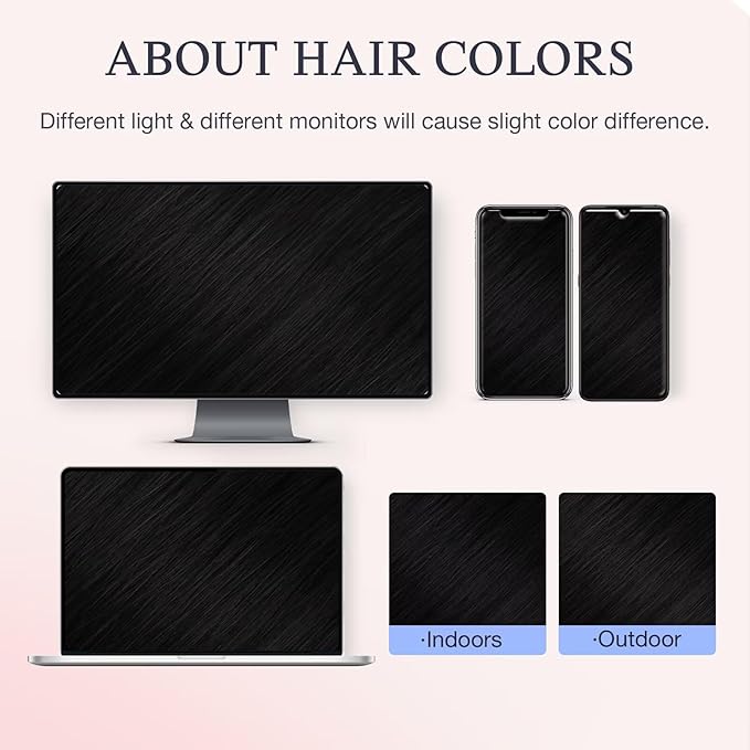 DOORES Hair Extensions Real Human Clip in 22 inch 130g 7pcs Invisi Edge, Seamless Clip in Hair Extensions Invisible Clipins Virgin Injected Skin Weft, 1 Jet Black