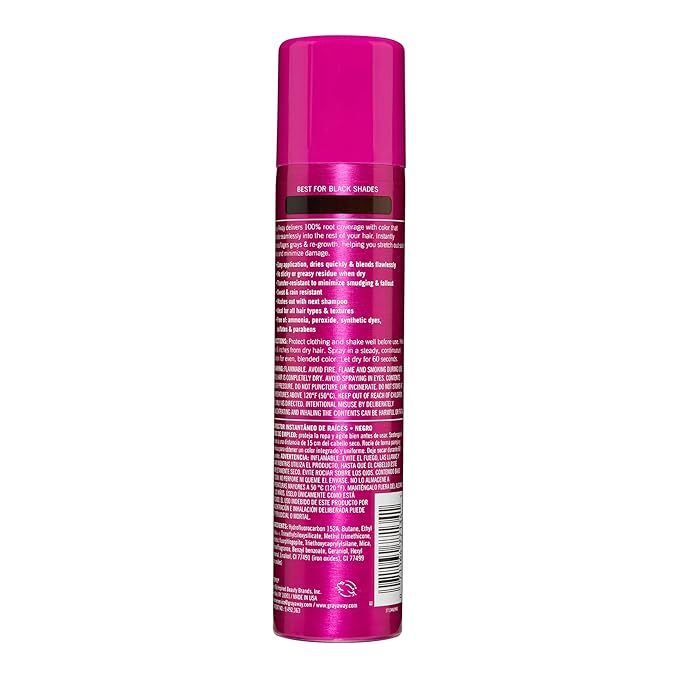 EVERPRO Gray Away Instant Root Cover Up Spray 2.5oz - Black