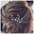 3 Pieces Pearl Crystal Bridal Hairpins Silver rhinestone wedding hairpins headpiece Tiny Pearl Hair Pins Decorative Prom Accessory for Women Wedding Hairstyles
