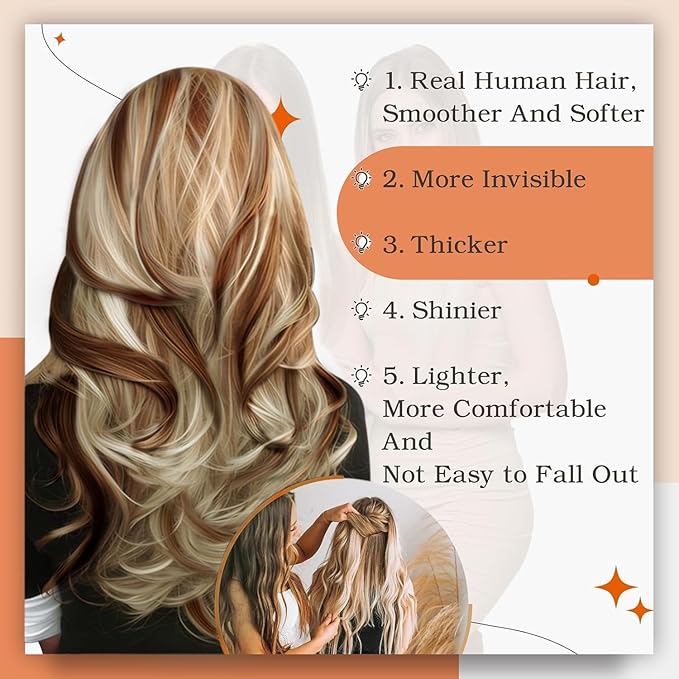 Full Shine Tape in Hair Extensions Color 330P800 Blonde Hair Extensions Real Human Hair Tape in 22 Inch Invisible Tape ins Human Hair Extension Double Sided Human Hair 50Gram 20Pcs Add Length