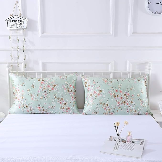 SLPBABY Silk Pillowcase for Hair and Skin with Hidden Zipper Print (King, Pattern27)
