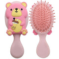 Mini Toddler Hair Brush Detangler Brush Kids Detangling Hairbrush Soft Massage Comb Small Travel Hair Brush for Thick Curly Thin Long Short（Pink）