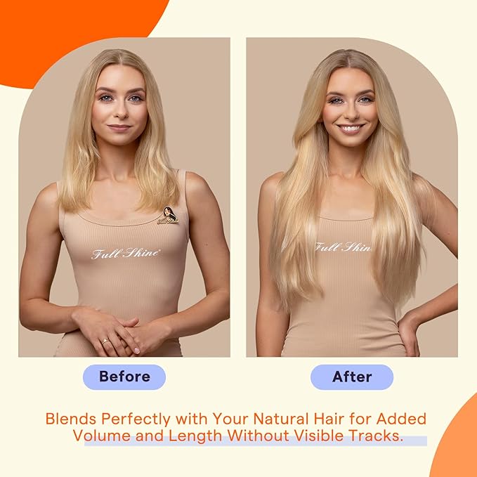 Full Shine Tape in Hair Extensions 12 Inch Color 6 Fading to 27 Honey Blonde and 60 Remy Hair Extensions 50g Adhesive Extension 20 Pieces Tape in Extensions for Women Real Hair