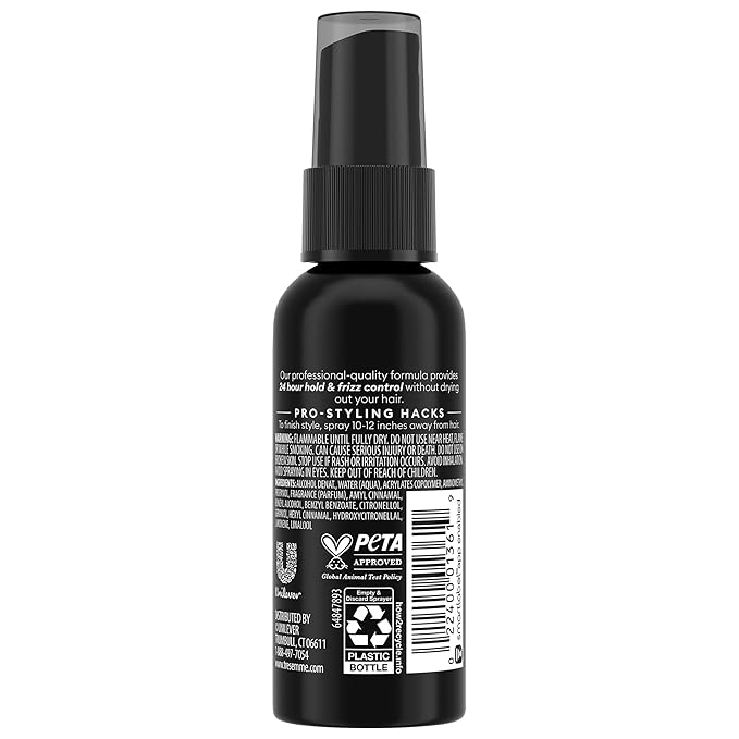 TRESemmé Travel Hairspray, Extra Hold, Non-Aerosol 24-Pack – Hair Styling Products for Layering, Frizz Control, Anti-Humidity Protection, 2 Oz Ea