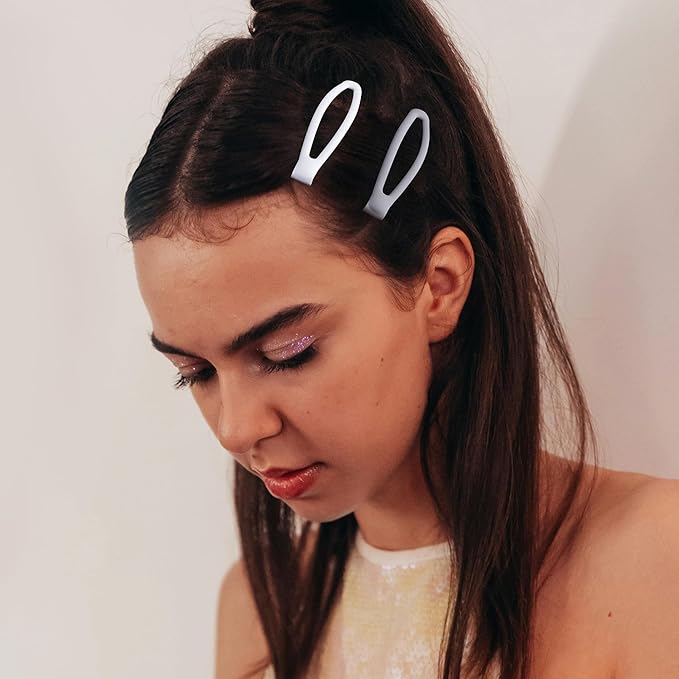 16 PCS Snap Hair Clips Metal Barrettes for Women Non Slip Barrettes for Thick and Thin Fine Hair,Matte Black Gray White,2.36 x 0.43 Inches.