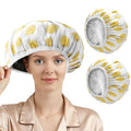 YIZIJIZI 2 Pieces Heat Cap for Deep Conditioning, Conditioning Cap Made of Aluminum Foil for Home and Salon Use, Hair Dyeing（Yellow, small）