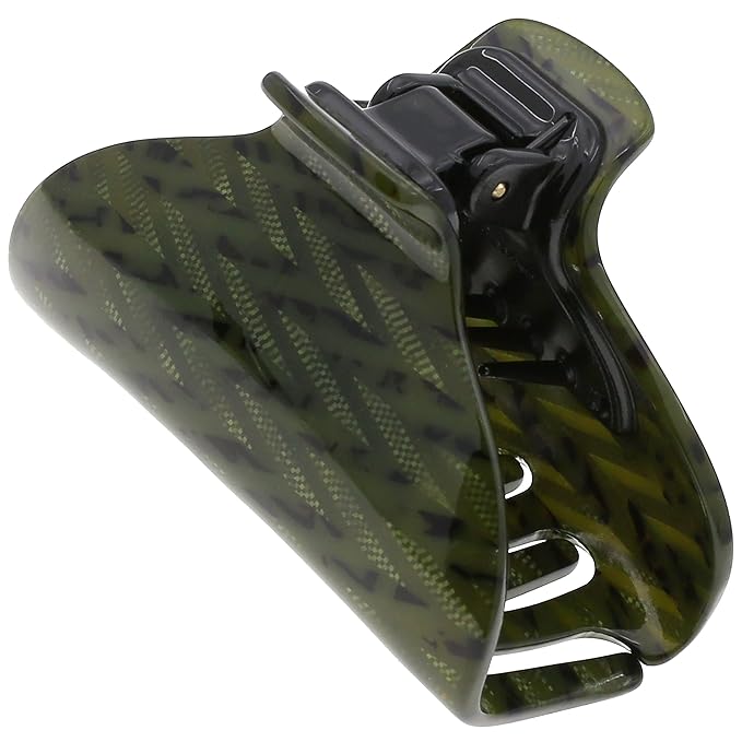 Camila Paris CP3260 French Hair Clip for Women for Long Curly Wavy Hair, Green, Girls Hair Claw Clips Jaw Fashion Styling Hair Accessories for Women, Strong Hold No Slip Grip, Made in France