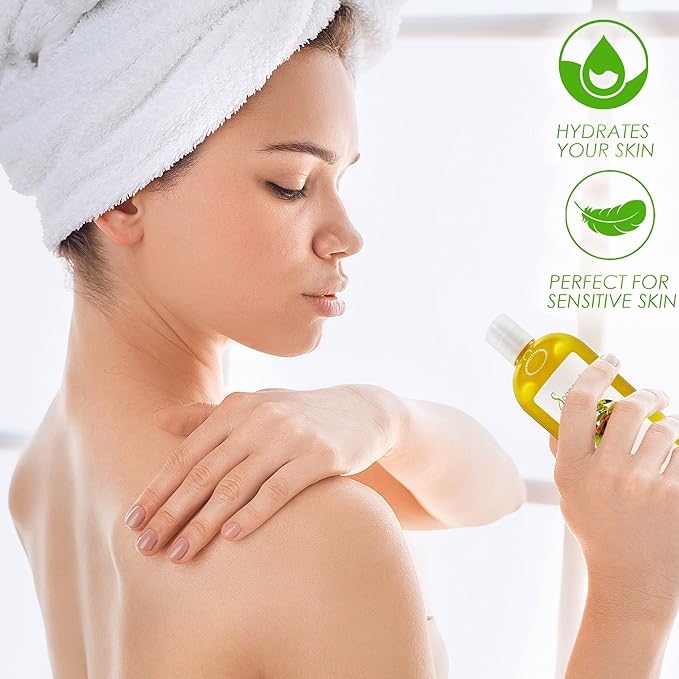 Soapeauty Golden Jojoba Oil | 100% Pure & Natural | Unrefined, Cold Pressed, Hexane Free | Moisturizing Oil for Skin, Face, Hair & Nails | 8 fl oz