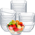 Lallisa 24 Pcs Clear Acrylic Serving Bowls Plastic 16 oz Square Party Snack or Salad Bowl Disposable Plastic Party Bowls for Weddings Baby Shower Buffet Party Snack Chips Candy or Salad