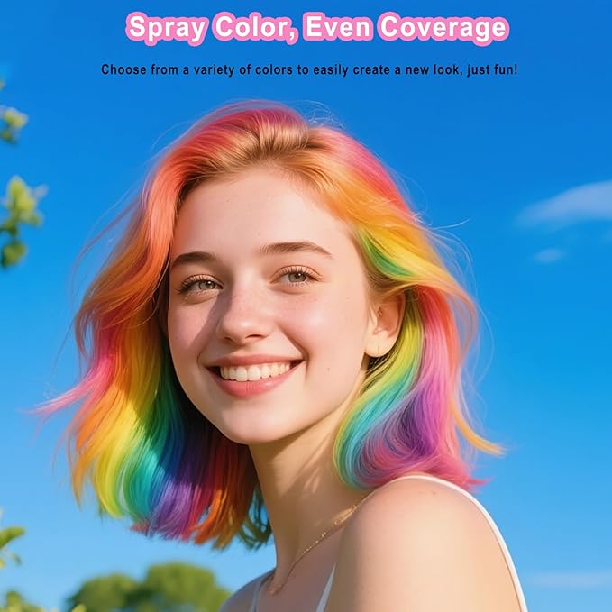 Red Hair Spray, Red Hair Spray Temporary for Women Kids Men, Red Hair Wax Dye, Temporary Hair Dye, Washable Hair Color Dye Non-Sticky, for Christmas Party,Halloween Crazy Hair Day,Cosplay(120ML)