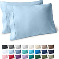 Bare Home Microfiber Pillow Cases - King Size Set of 2 - Cooling Pillowcases - Double Brushed - Light Blue Pillowcases 2 Pack - Easy Care (King Pillowcase Set of 2, Light Blue)