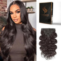 Clip in Hair Extensions Real Human Hair Body Wave 2 Dark Brown Clip in 100% Brazilian Remy Human Hair Extensions 8pcs Per Set with 18 Clips Double Weft 24 Inch 120g/3.6oz