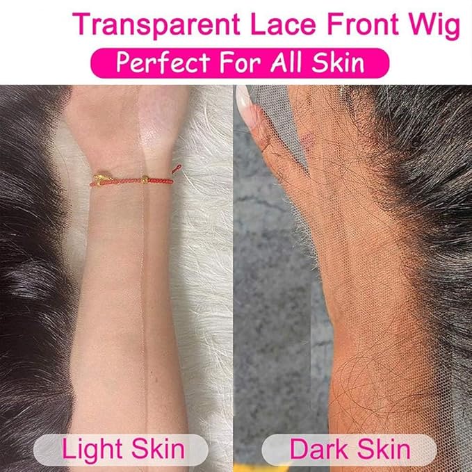 40 Inch Deep Wave Lace Front Wigs Human Hair 13x6 HD Lace Frontal Wigs for Women 200% Density Curly Human Hair Wigs Pre Plucked with Baby Hair Glueless Wigs Natural Color