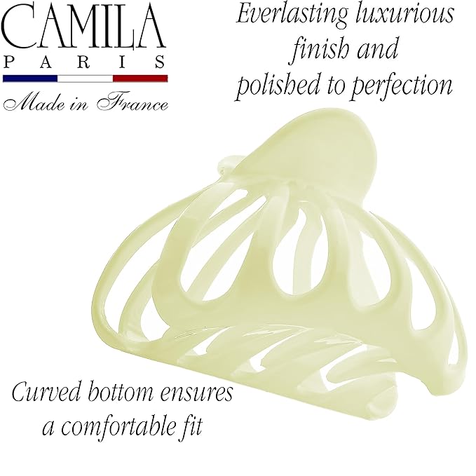 Camila Paris CP3634 French Octopus Hair Clip, Large Hair Clips for Thick Hair, Big Hair Claw Clip for Long Hair, Durable Girls Hair Clips for Women for Wavy Hair, Strong No-Slip Grip. Made in France