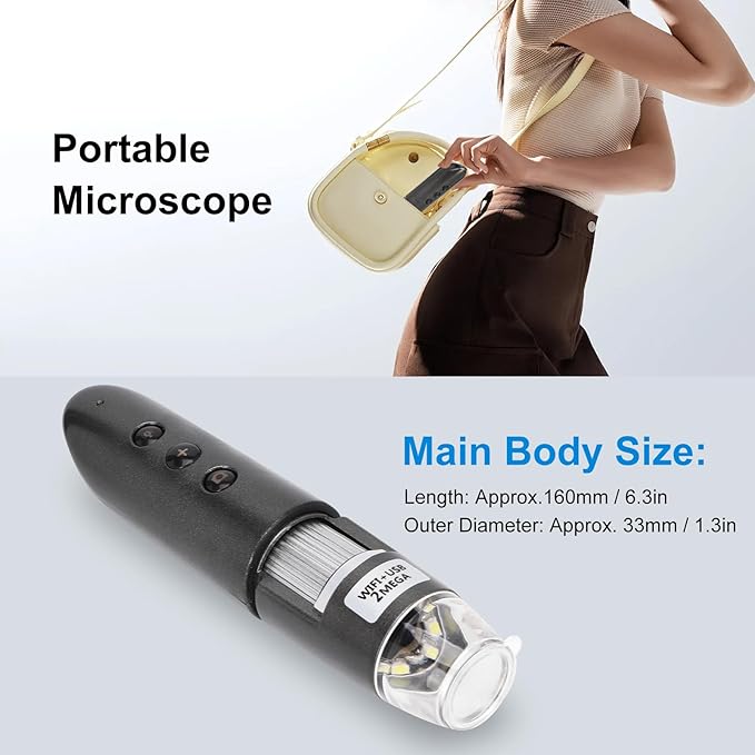 Skin Hair Scalp Detector Skin Analyser 200X Magnification 2MP USB High Definition Digital Microscope for Hair Skin Care