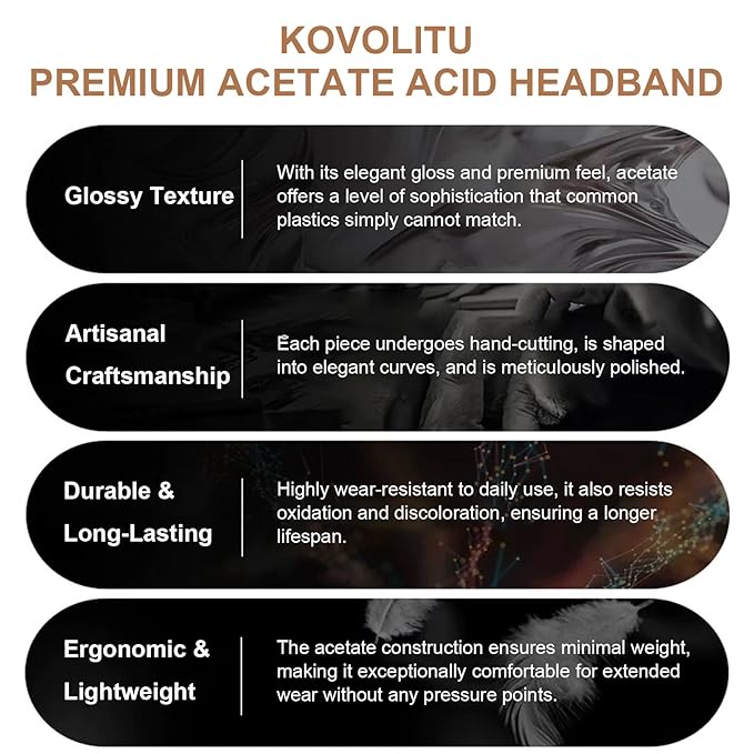 Wine Red Headbands for Eyewear Flex No Pressure Hairband Fashion Acetate Headbands for Womens Sisters Girls Gifts