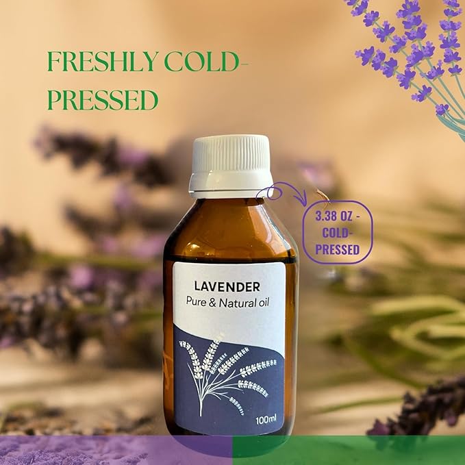 Roots & Above 100ml Pure Lavender Essential Oil – 99% Natural for Candle Making, Soap Making, Diffusers, Humidifiers, Massage, Skin & Hair Care