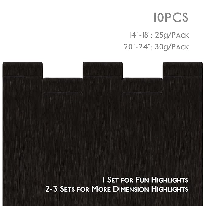 WENNALIFE Invisi Edge Tape in Hair Extensions Human Hair, 22 Inch 30g 10pcs Dark Brown Invisible Luxury Remy Hair Extensions Natural Seamless Injected Tape Ins Straight Extensiones De Cabello Humano