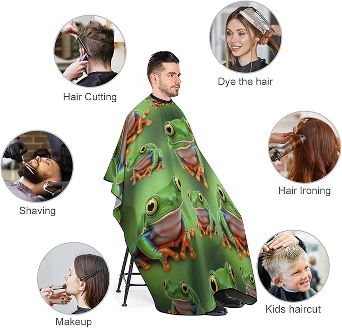 Professional Anti Static Hair Cutting Cape with Elastic Buckle, Waterproof Salon Cape for Coloring/Perming/Styling