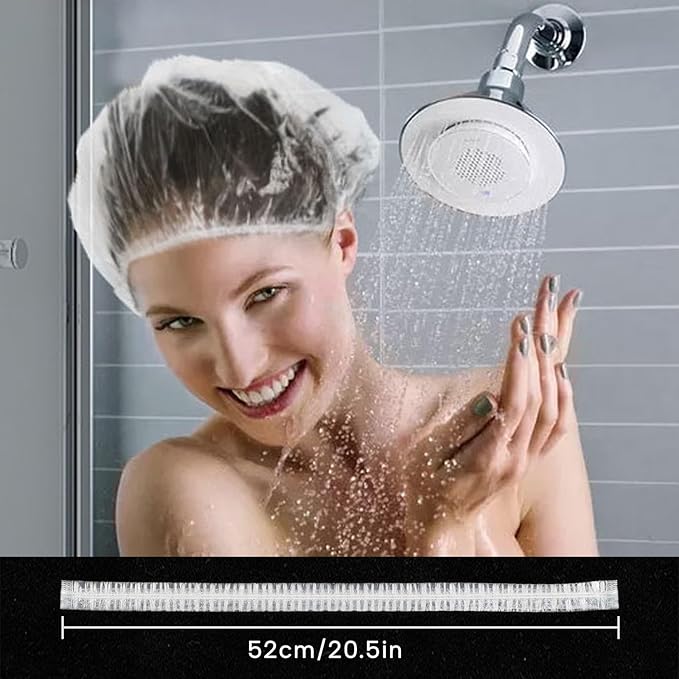 Years calm 30PCS Disposable Shower Caps, Clear Shower Caps for Travel, large Plastic Hair Caps for Women, Home Use, Hotel (30PCS large Size 20.5"