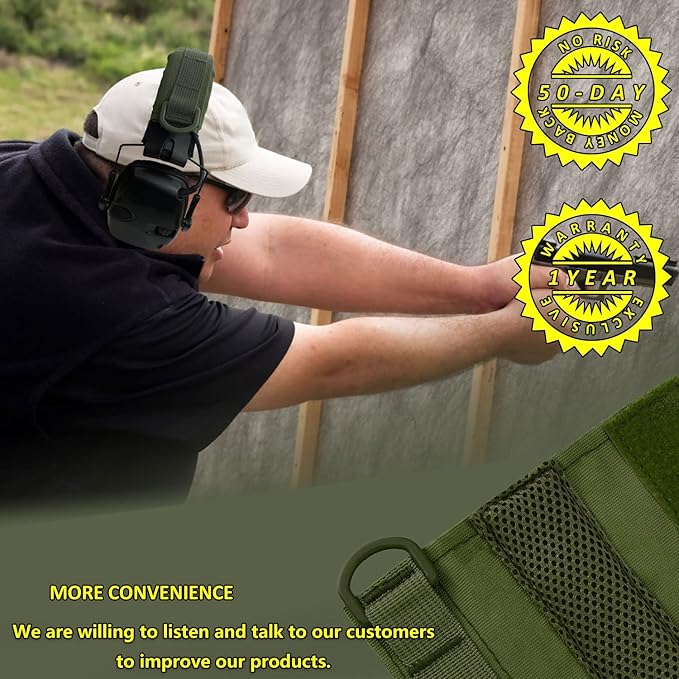 PROHEAR HC01 Headset Cover Tactical Advanced Earmuffs Modular Cover Fit for 3M WorkTunes Peltor Howard Leight Impact Walkers Razor - Green