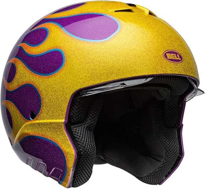 Bell Broozer Helmet (Gloss Ignite Purple/Yellow - X-Large)