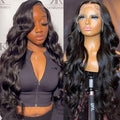Lemoda Body Wave 13x6 Full Lace Frontal Virgin Human Hair Wigs 210% Density Body Wave Top 15A 13x6 HD Transparent Lace Front Wig Pre-Bleached Knots Invisible Lace Tiny Knots 34Inch