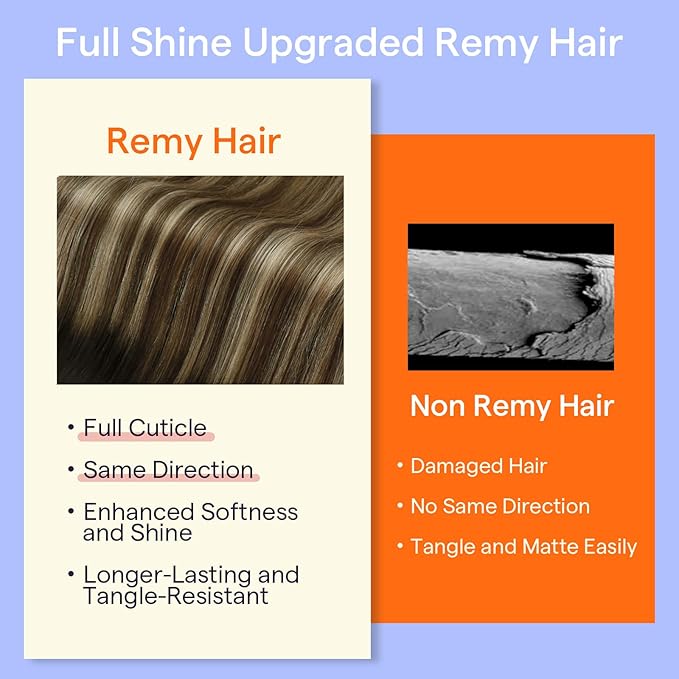 Full Shine Real Human Hair Extensions Clip ins 12 Inch Brown Balayage Clip in Hair Extensions Dark Brown Ombre Caramel Blonde Straight Hair Clip ins 7 Pcs 95 G