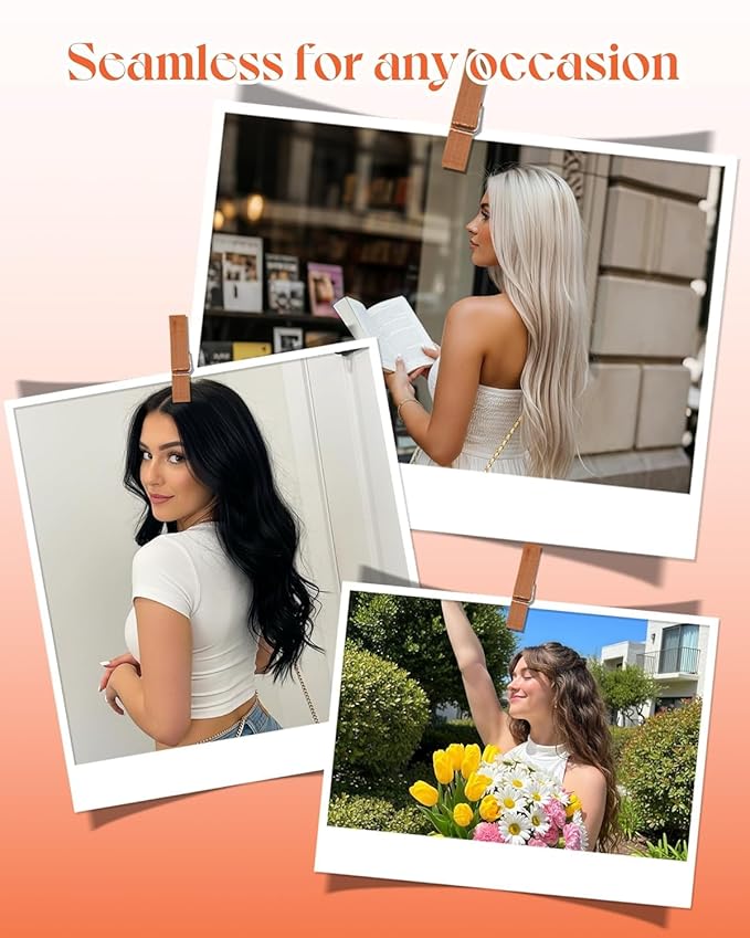 Sunny Hair Blonde Tape in Hair Extensions Human Hair Remy Hair Extensions Real Human Hair Tape in 20inch Human Hair Extensions Tape in 10Pcs 25g