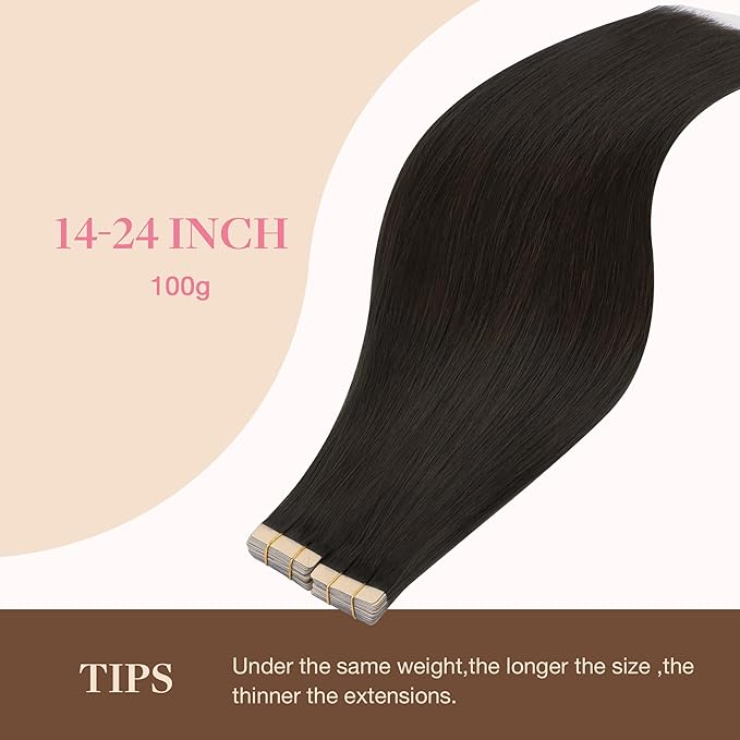 GOO GOO Tape in Hair Extensions Human Hair, 2 Dark Brown, 10inch 60g 40pcs, Skin Weft Seamless Invisible, Silky Straight with Thick Ends, Remy Human Hair