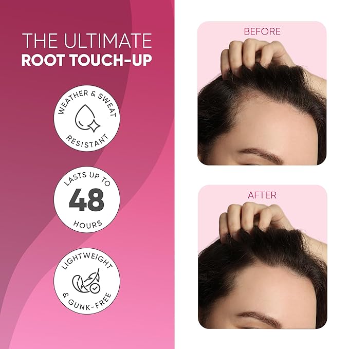 GBG Hairline Powder, Auburn - 48-Hour Coverage Root Touch Up Powder for Bald Spots, Instant Hair Loss Concealer & Brightening Highlights - Hair Fillers for Thinning Hair for Women & Men, 4g